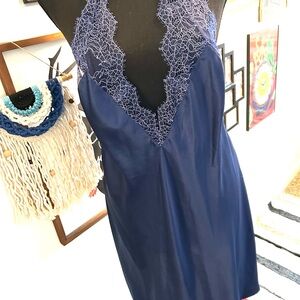 Victoria's Secret Navy Lace Chemise